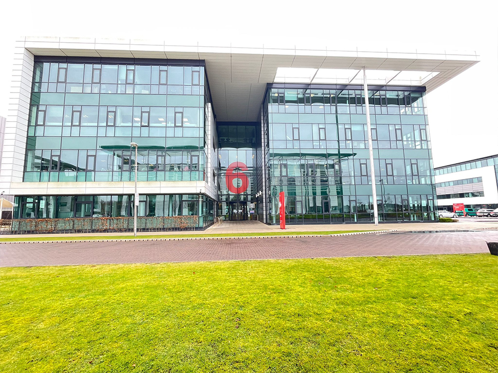 The front of the SEPA building in Glasgow. Kingdom Clear cleaned the wndows and cladding.